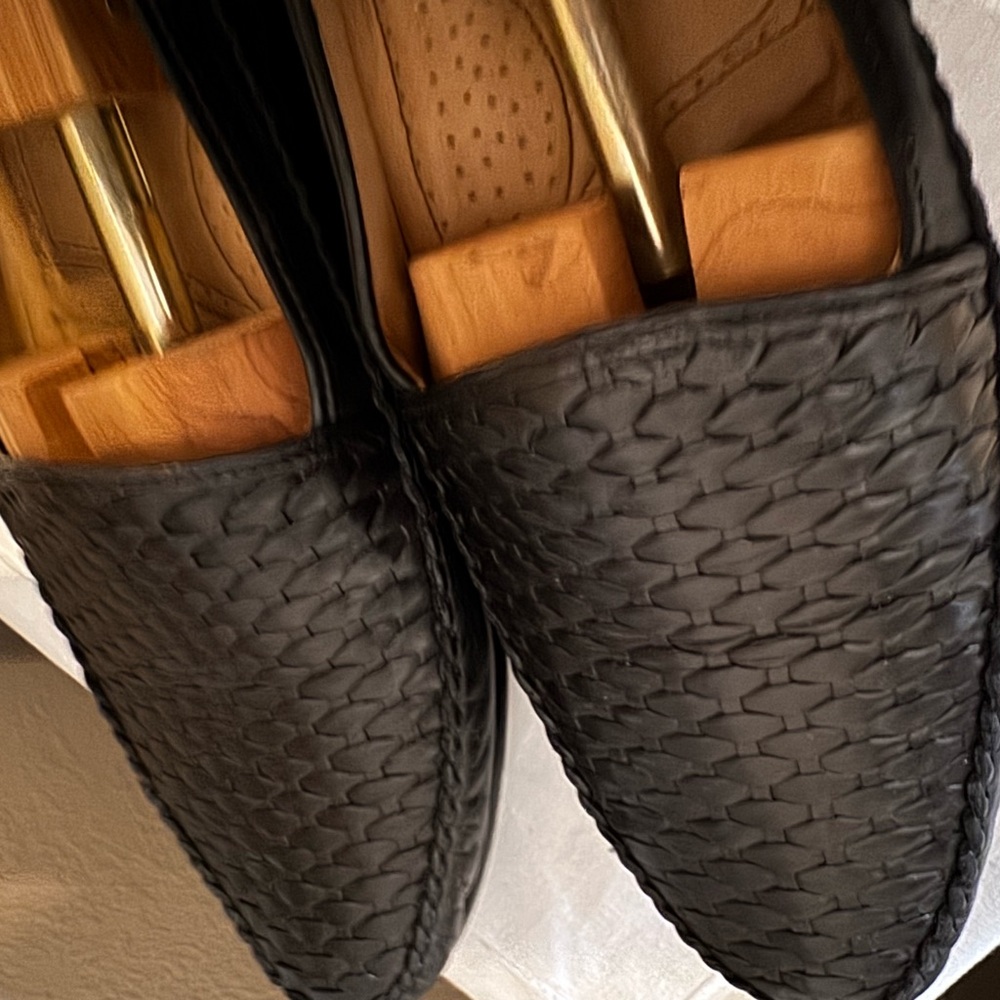 Bally Black Leather Loafers Slip-Ons